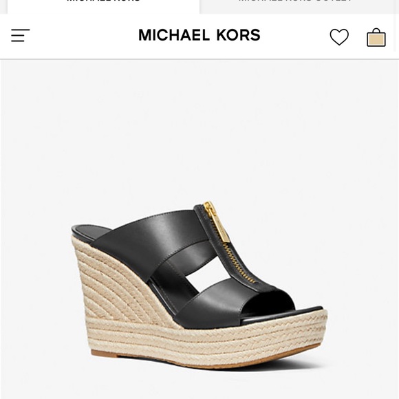 Michael Kors Bradley Leather Wedge - Picture 1 of 5